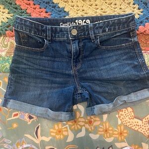 GAP Blue Jean Shorts with Cuffed Hem